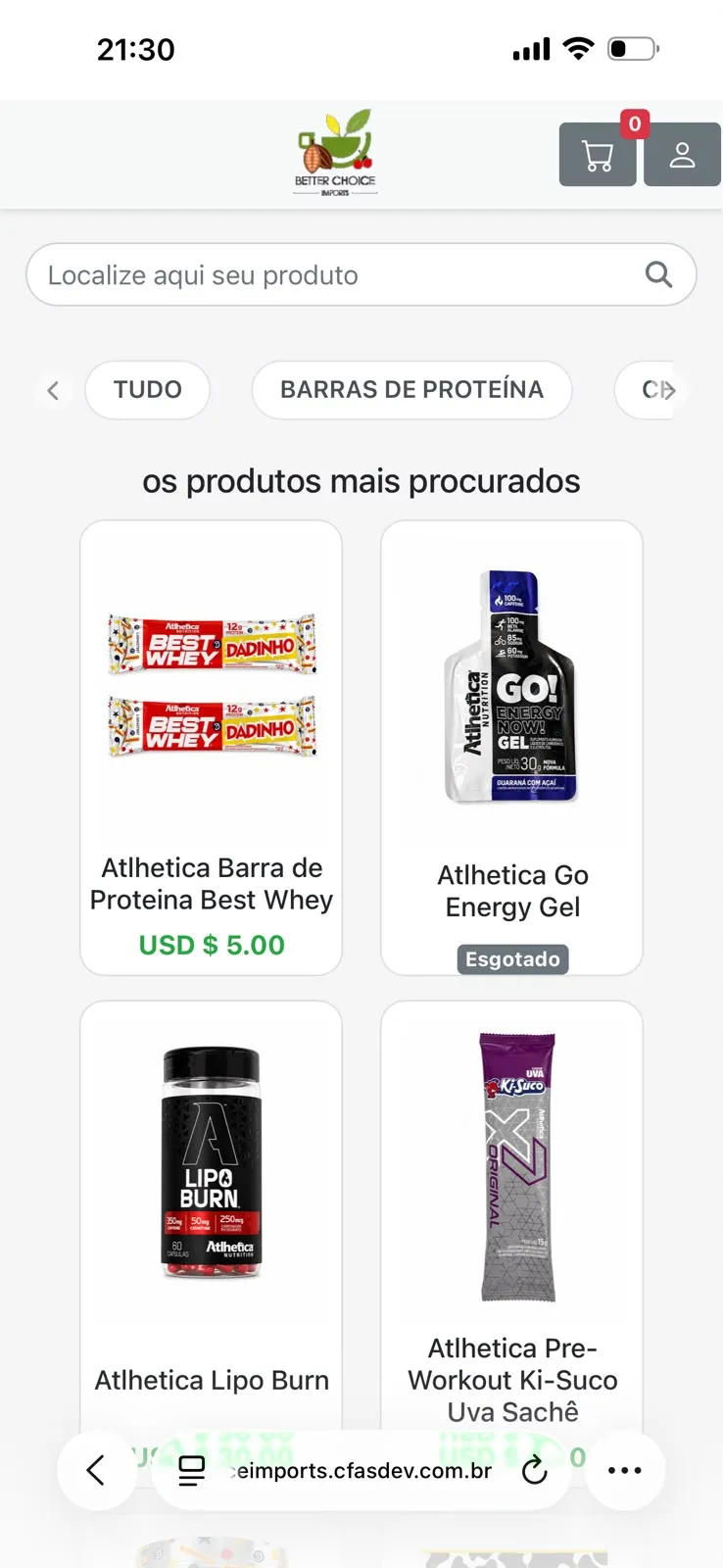 Tela do sistema Ecossistema de Marketplaces & E-commerce